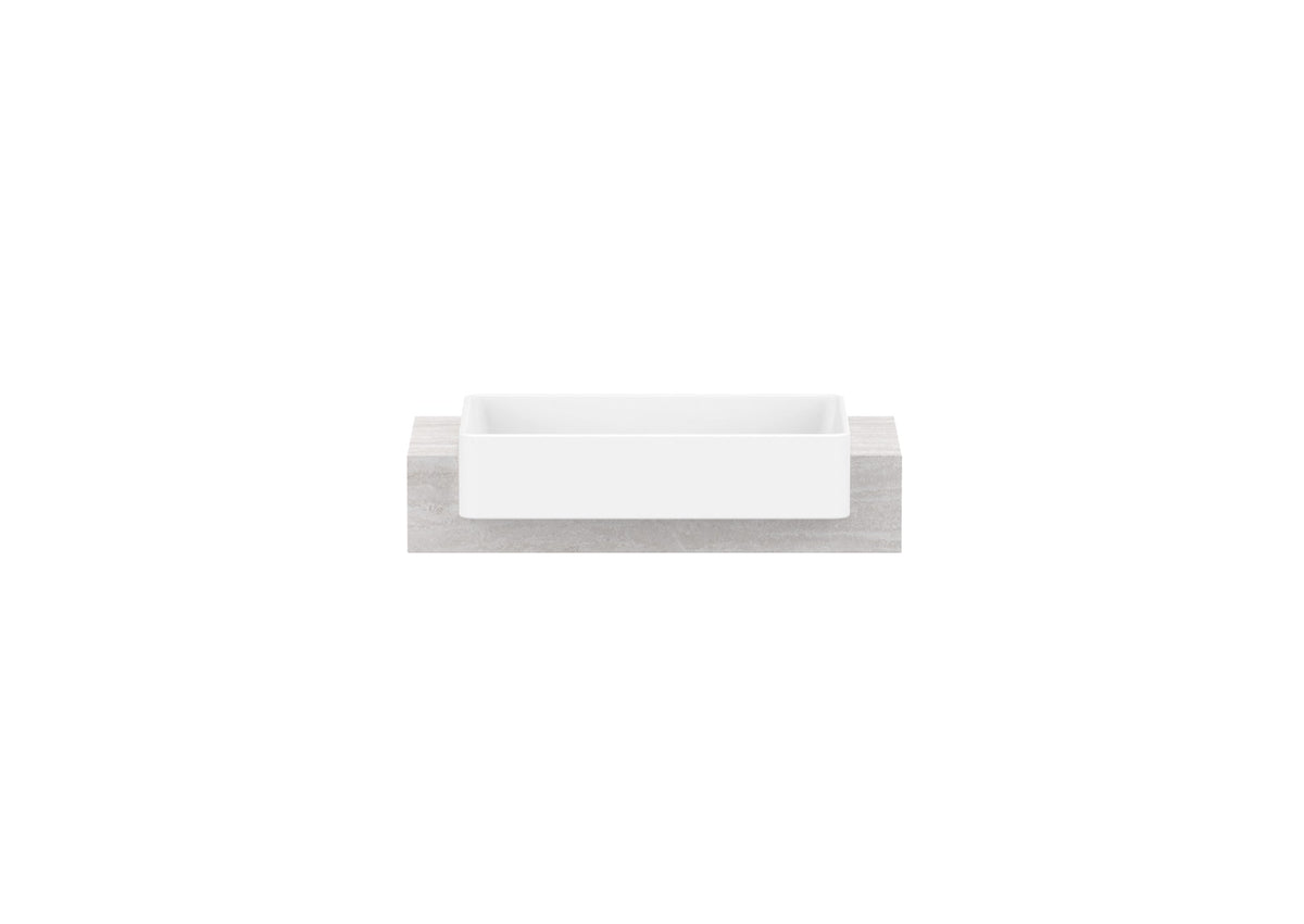 ADP Michel Semi-Recessed Wall Hung Vanity 750mm centre bowl, front view
