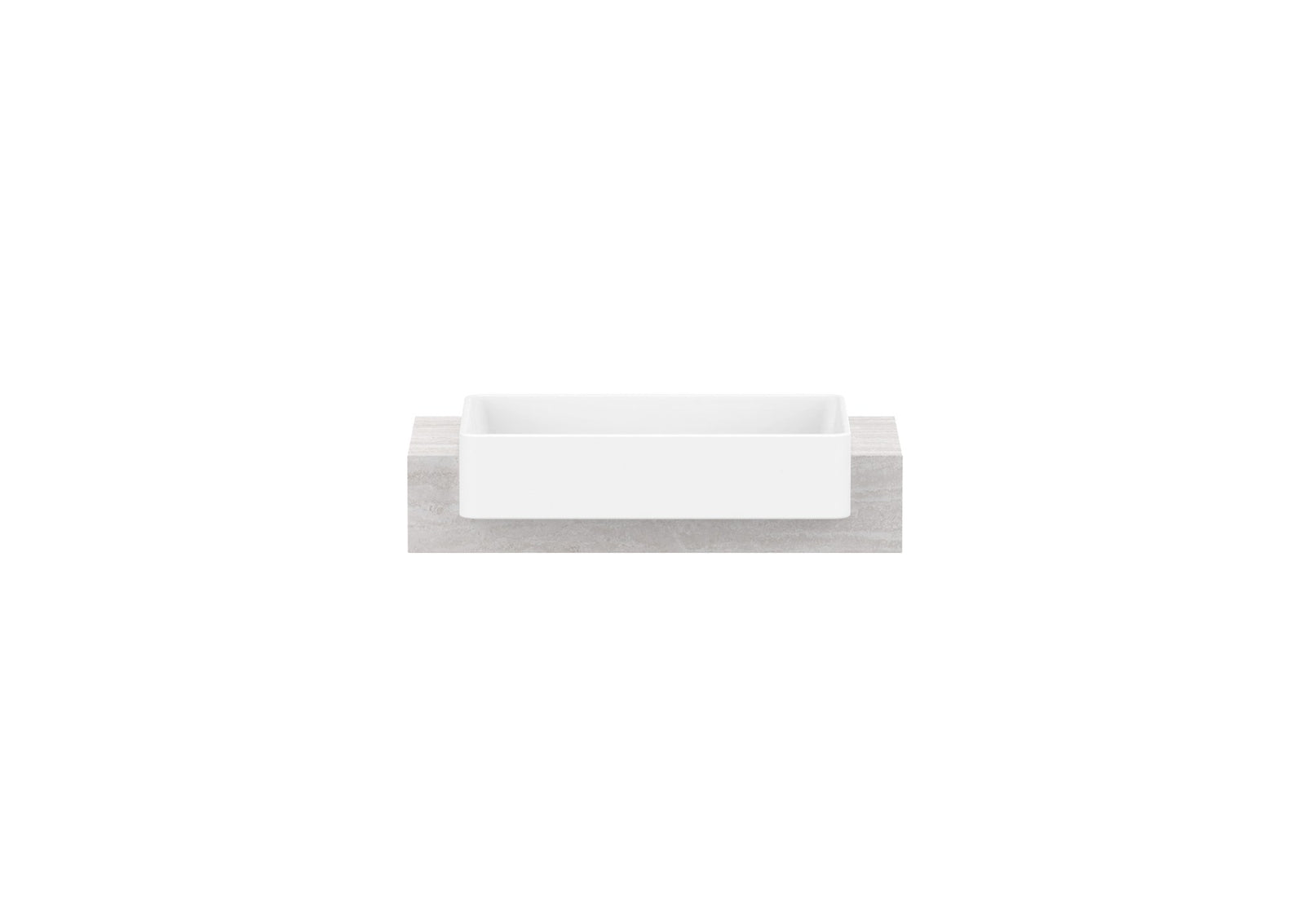 ADP Michel Semi-Recessed Wall Hung Vanity 750mm centre bowl, front view