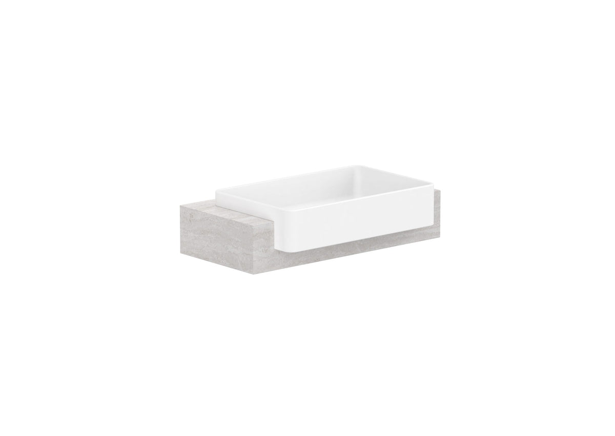 ADP Michel Semi-Recessed Wall Hung Vanity 750mm centre bowl
