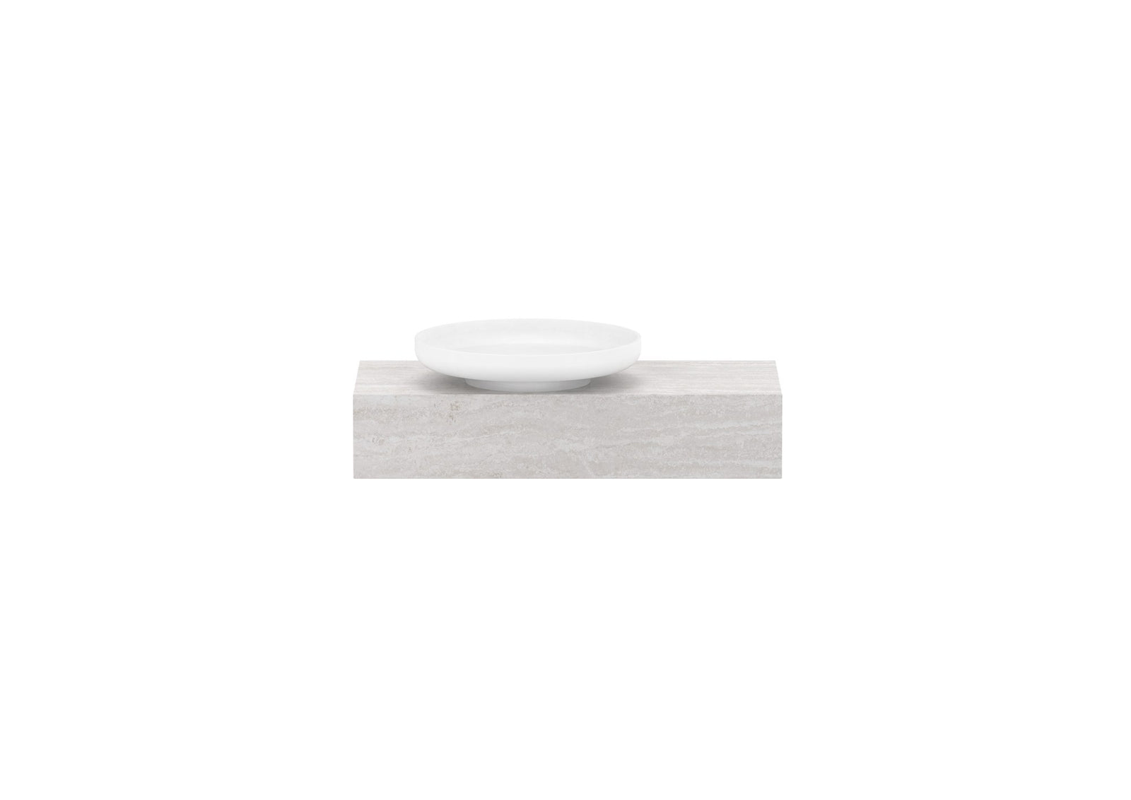 ADP Michel Semi-Recessed Wall Hung Vanity 750mm left offset bowl, front view