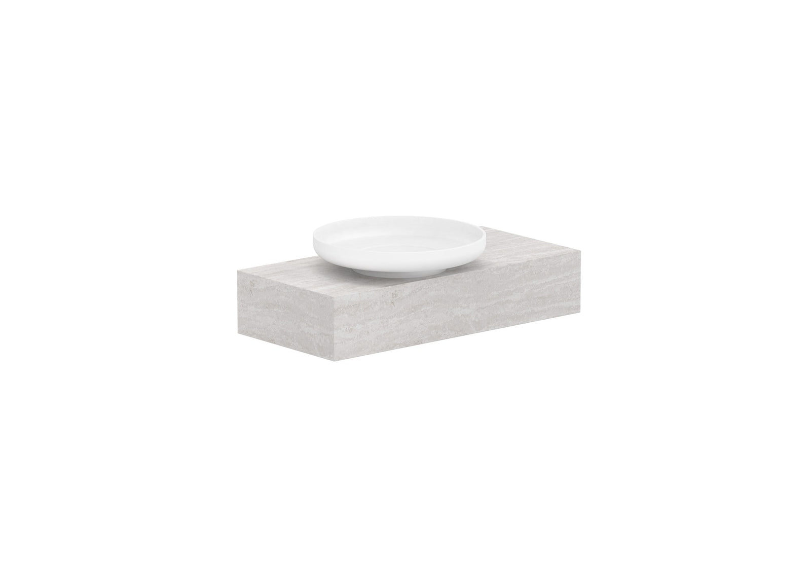 ADP Michel Semi-Recessed Wall Hung Vanity 750mm left offset bowl