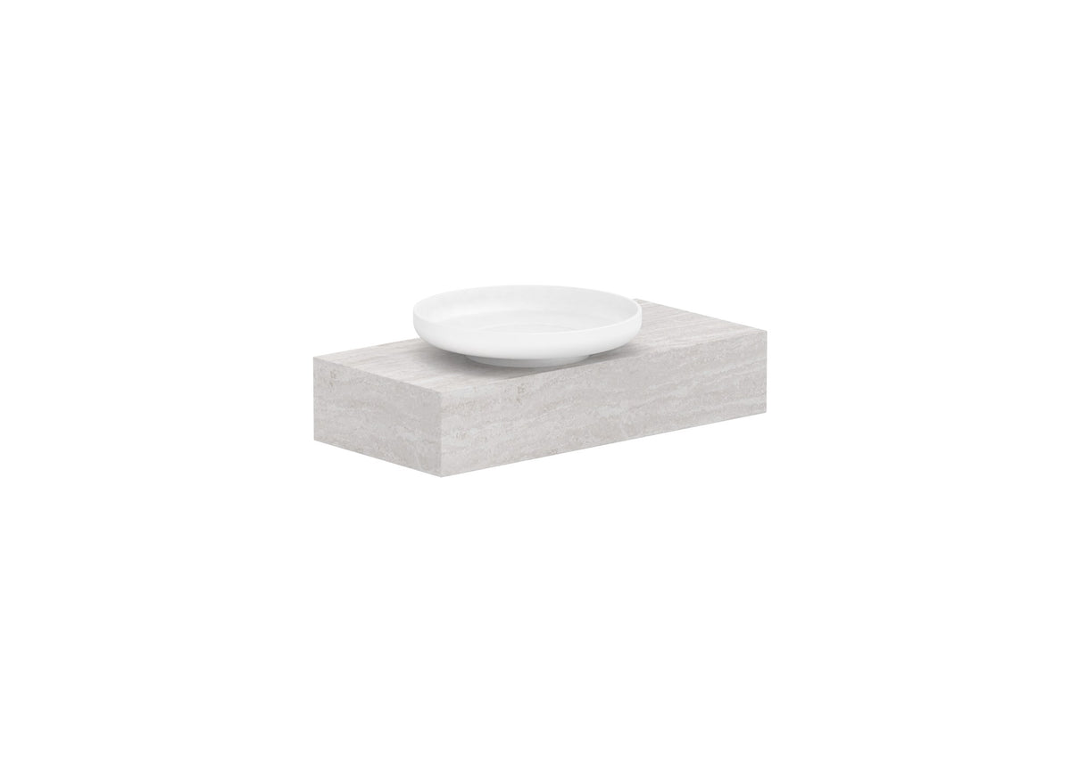 ADP Michel Semi-Recessed Wall Hung Vanity 750mm left offset bowl