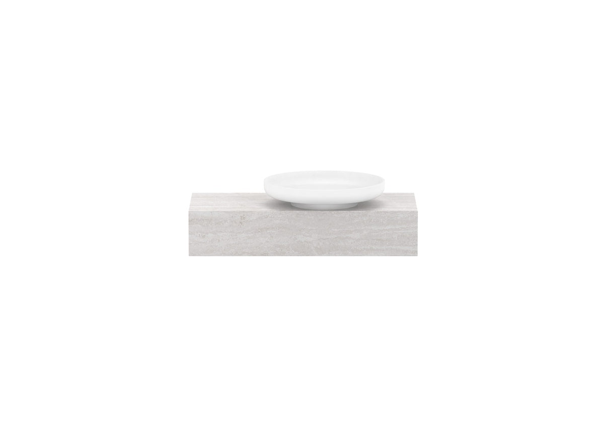 ADP Michel Semi-Recessed Wall Hung Vanity 750mm right offset bowl, front view