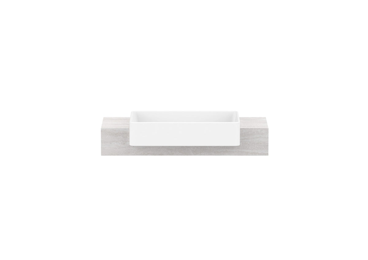 ADP Michel Semi-Recessed Wall Hung Vanity 900mm centre bowl, front view