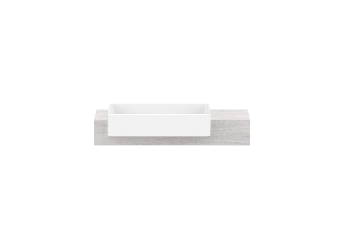 ADP Michel Semi-Recessed Wall Hung Vanity 900mm left offset bowl, front view