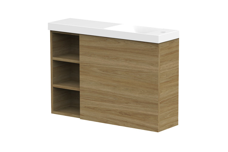 ADP Petite Shelf Wall Hung Vanity, side view