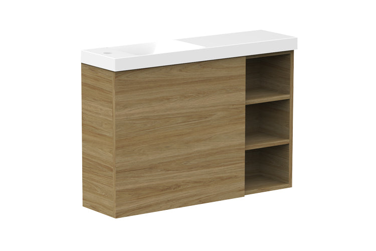 ADP Petite Shelf Wall Hung Vanity, side view