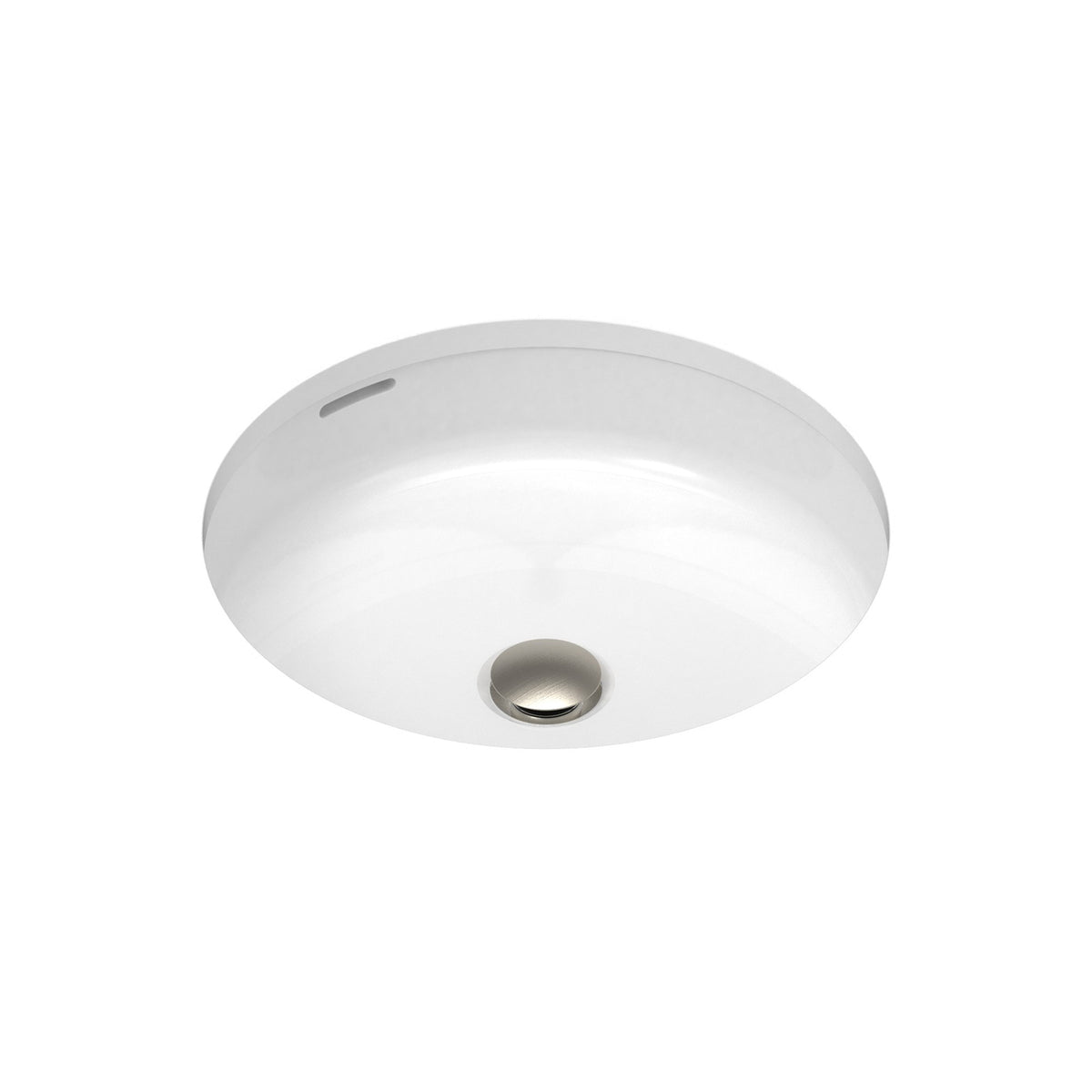 ADP Samantha Basin in Gloss White, overflow detail