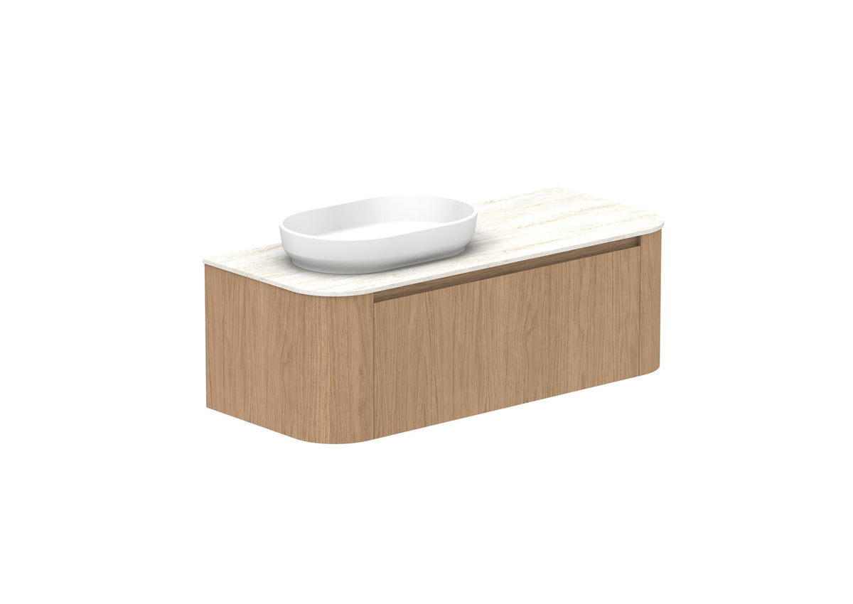 ADP Surry Wall Hung Vanity 1200mm left offset bowl in Boston Oak