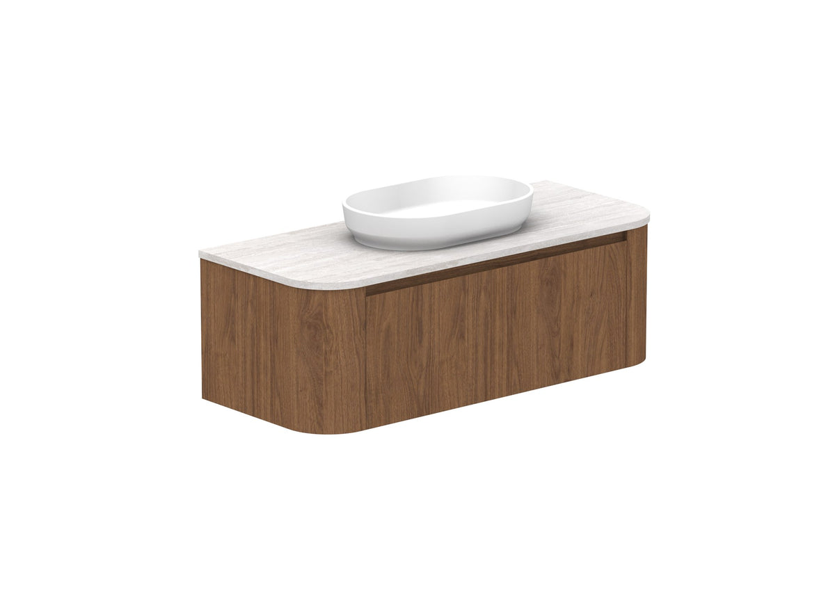 ADP Surry Wall Hung Vanity 1200mm centre bowl in Florentine Walnut