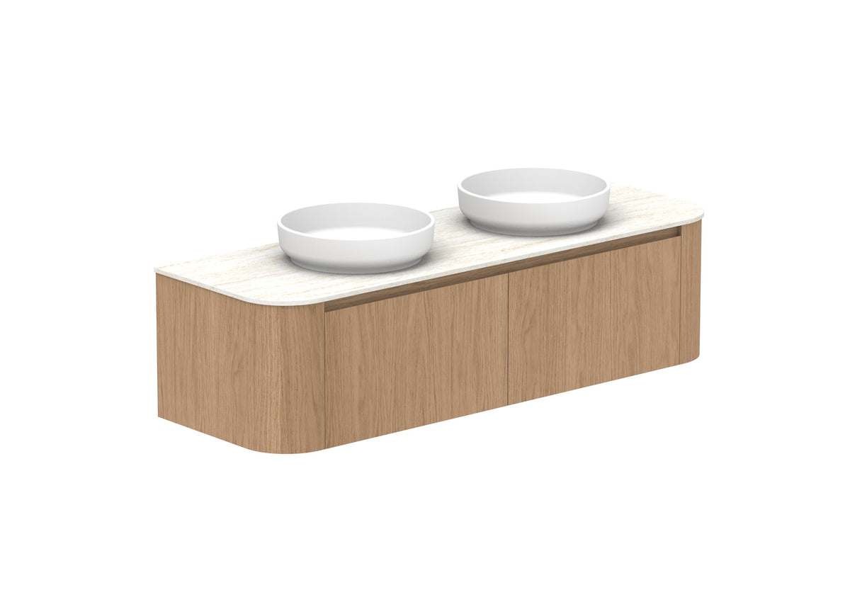 ADP Surry Wall Hung Vanity 1500mm double bowl in Boston Oak