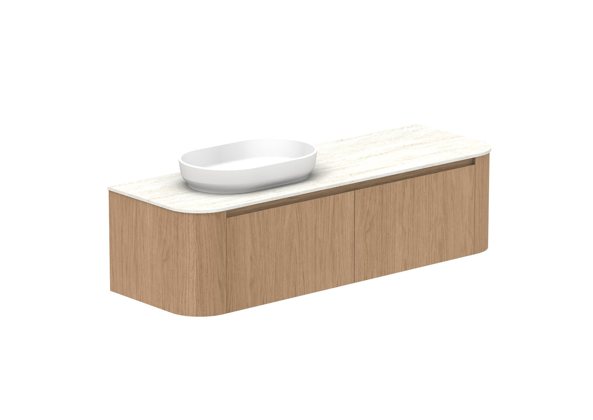 ADP Surry Wall Hung Vanity 1500mm left offset bowl in Boston Oak