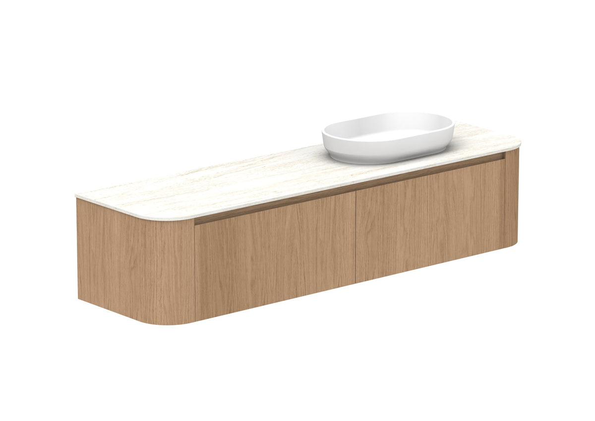 ADP Surry Wall Hung Vanity 1800mm right offset bowl in Boston Oak