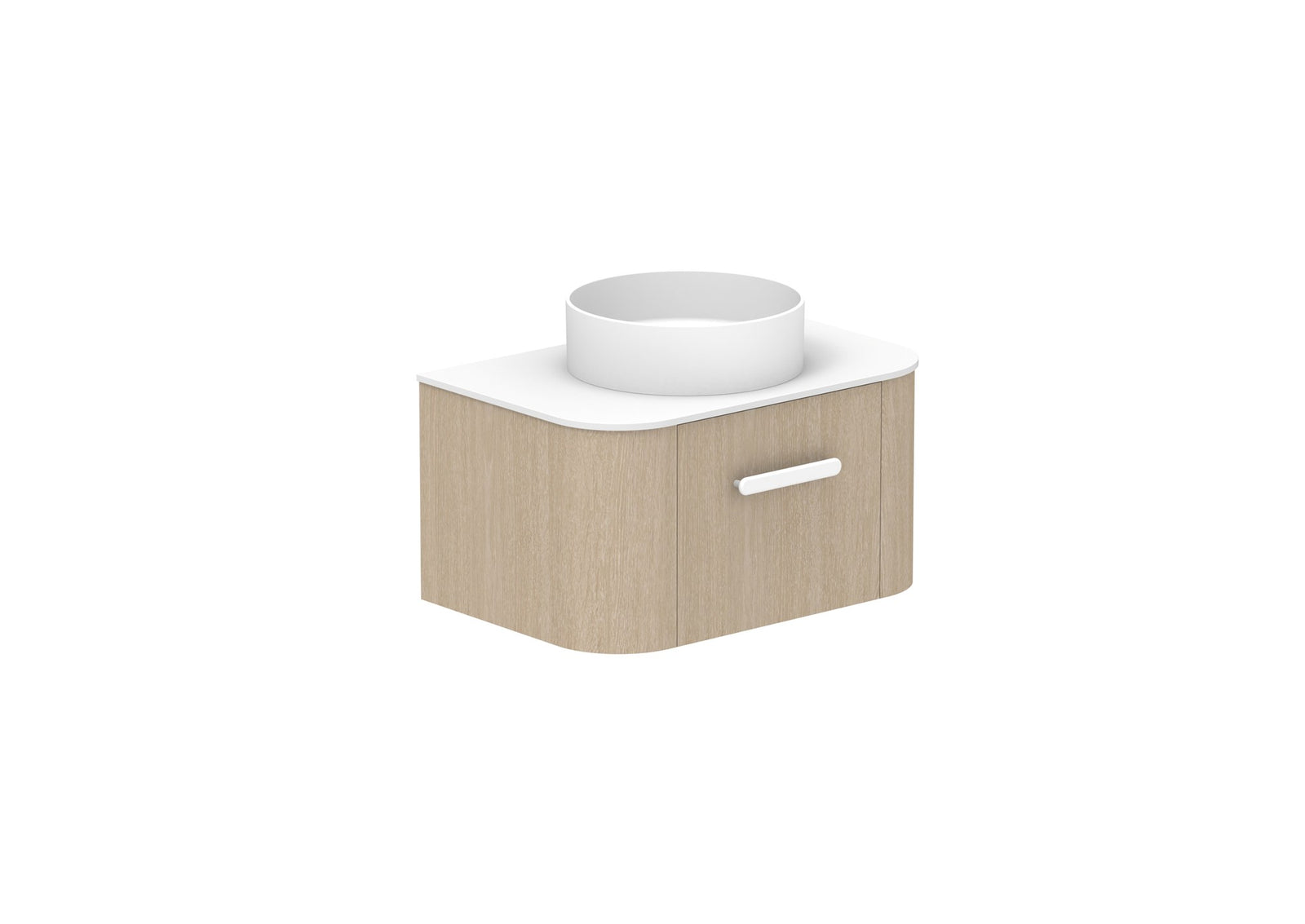 ADP Surry Wall Hung Vanity 750mm centre bowl in Coastal Oak