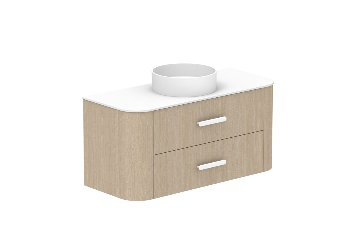 ADP Thea Wall Hung Vanity 1200mm centre bowl in Coastal Oak