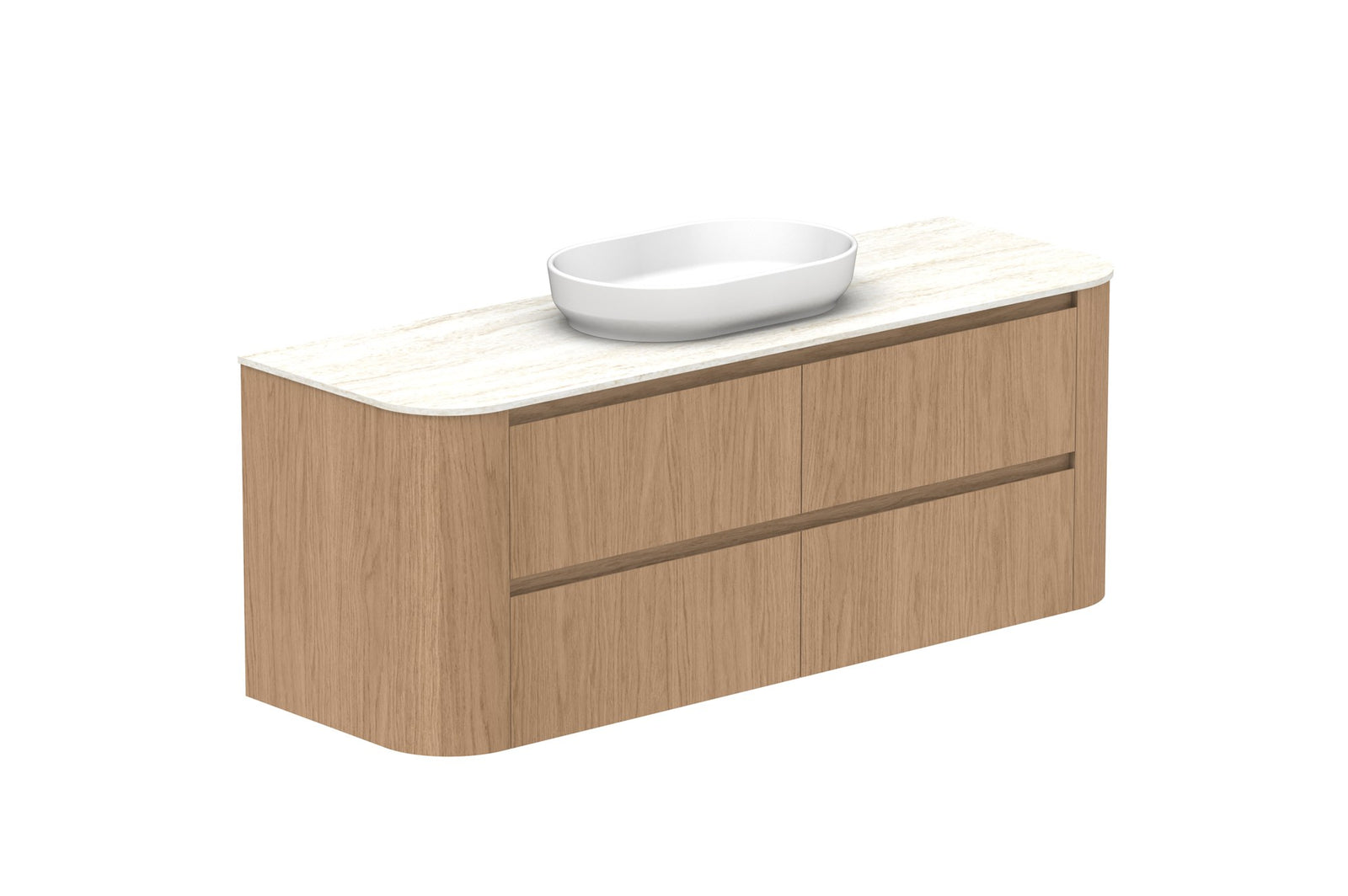 ADP Thea Wall Hung Vanity 1500mm centre bowl in Boston Oak