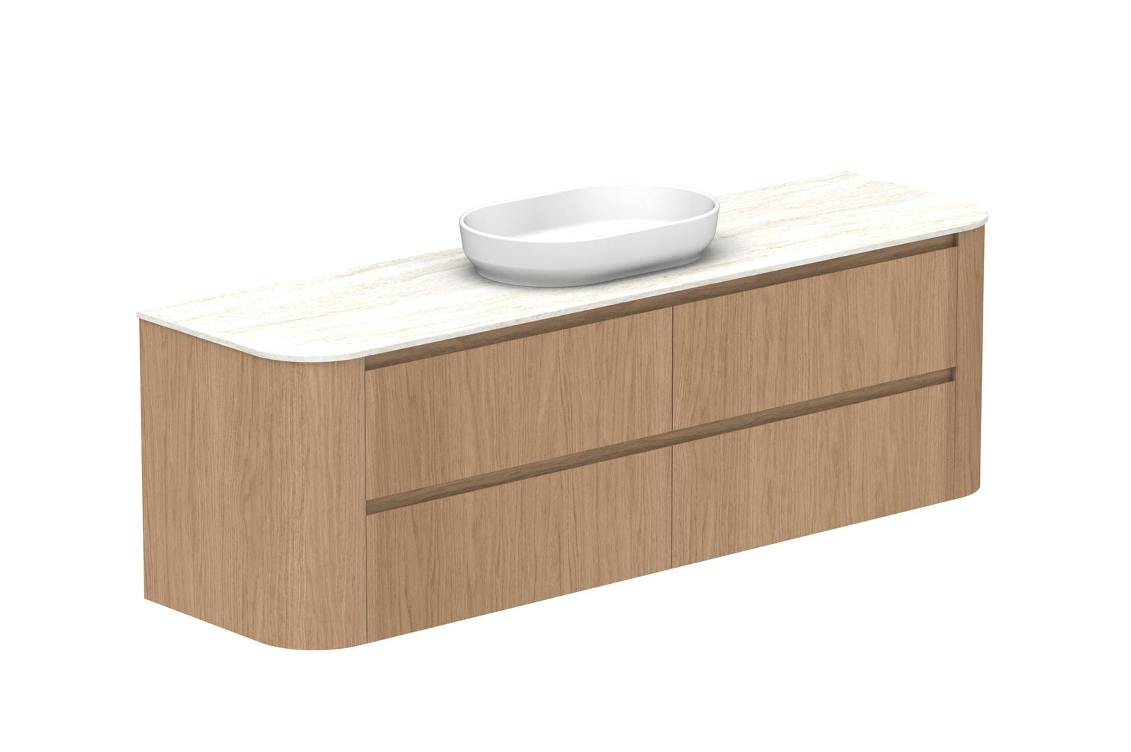 ADP Thea Wall Hung Vanity 1800mm centre bowl in Boston Oak