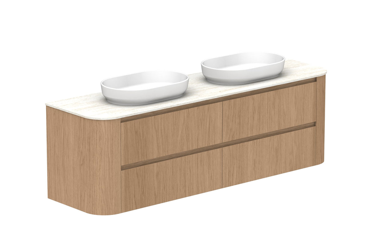 ADP Thea Wall Hung Vanity 1800mm double bowl in Boston Oak