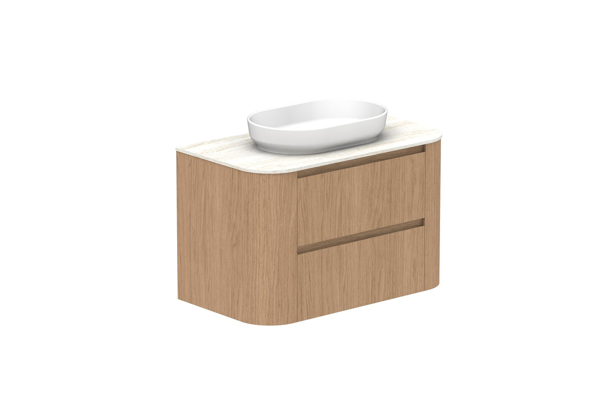 ADP Thea Wall Hung Vanity 900mm centre bowl in Boston Oak