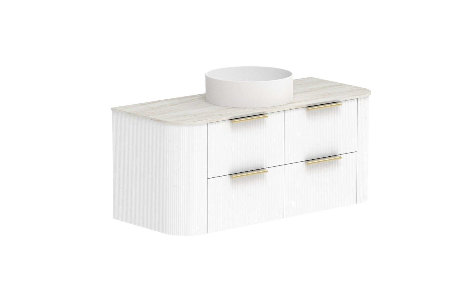 ADP Thirroul Wall Hung Vanity 1200mm centre bowl in Ultra White