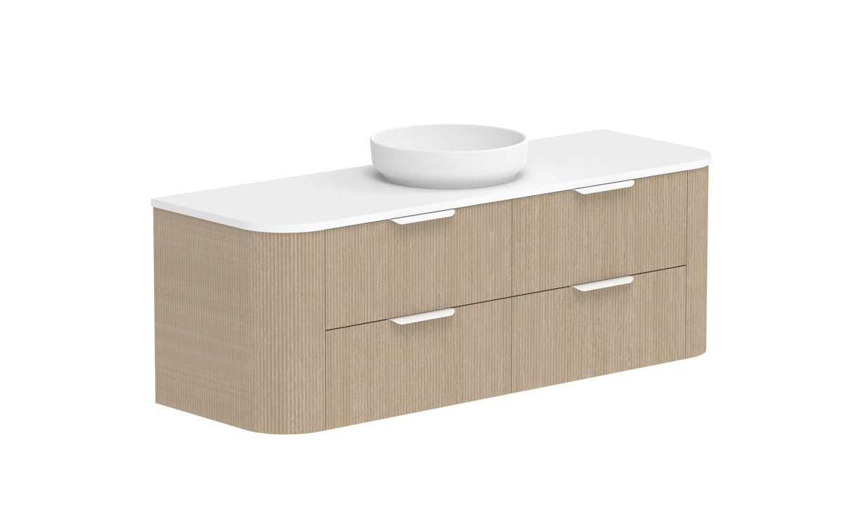 ADP Thirroul Wall Hung Vanity 1500mm centre bowl in Coastal Oak
