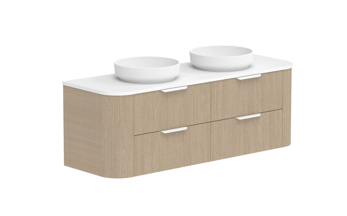 ADP Thirroul Wall Hung Vanity 1500mm double bowl in Coastal Oak