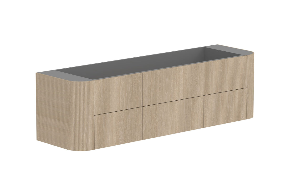 ADP Thirroul Wall Hung Vanity 1800mm cabinet only in Coastal Oak
