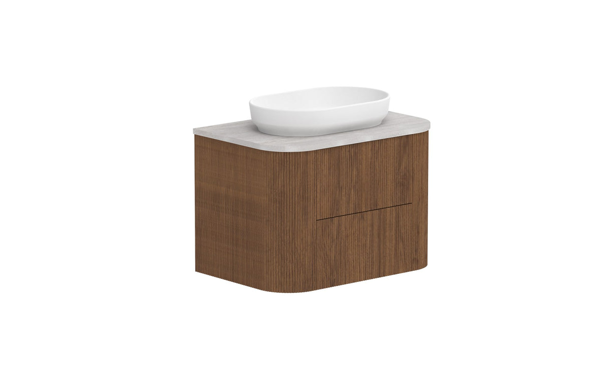 ADP Thirroul Wall Hung Vanity 750mm centre bowl in Florentine Walnut
