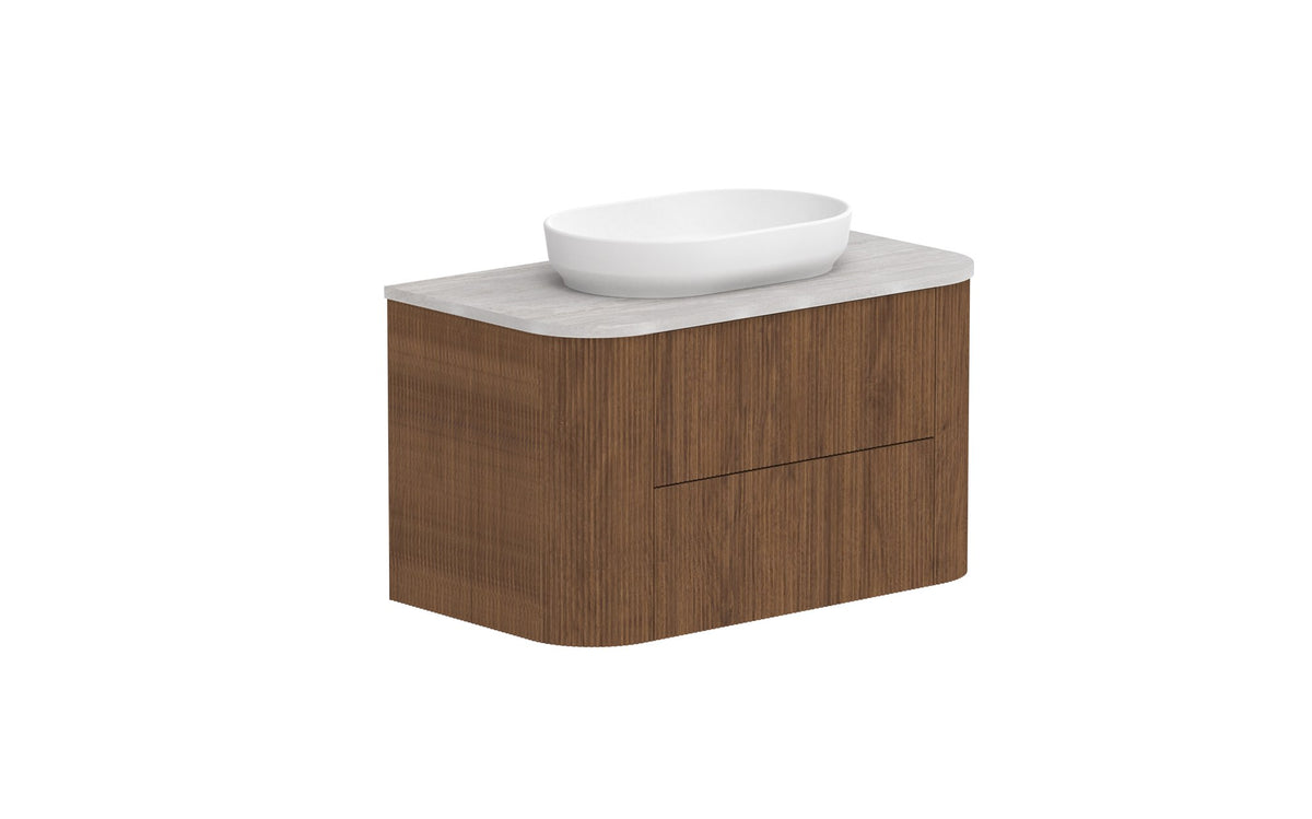 ADP Thirroul Wall Hung Vanity 900mm centre bowl in Florentine Walnut
