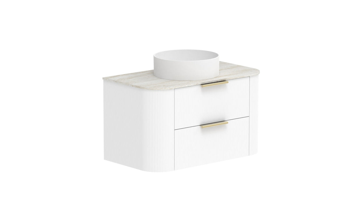 ADP Thirroul Wall Hung Vanity 900mm centre bowl in Ultra White