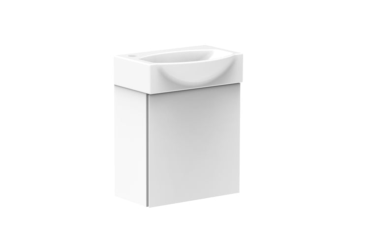 ADP Tiny Semi-Recessed Wall Hung Vanity, side view