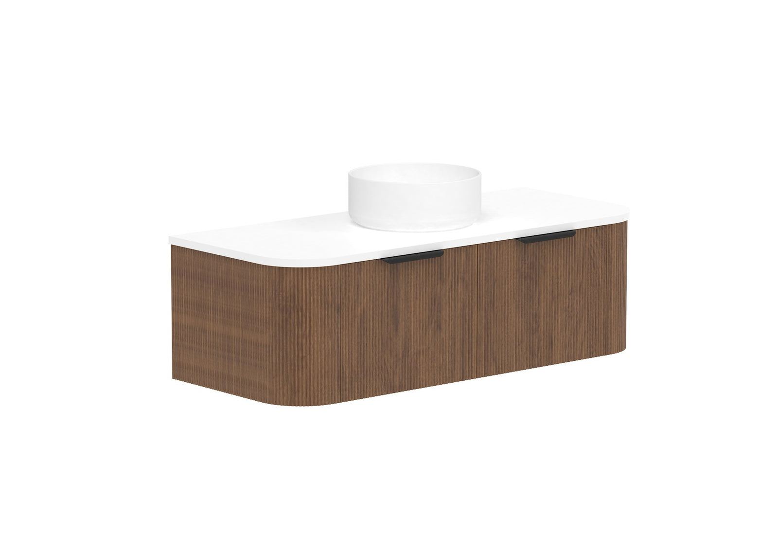 ADP Waverley Wall Hung Vanity 1200mm centre bowl in Florentine Walnut