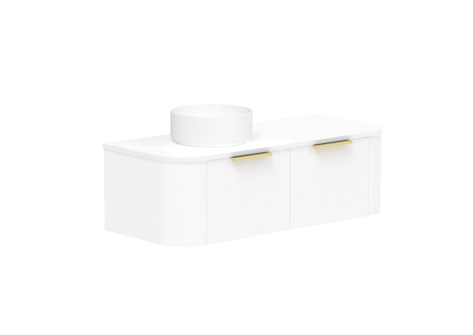 ADP Waverley Wall Hung Vanity 1200mm left offset bowl in Ultra White