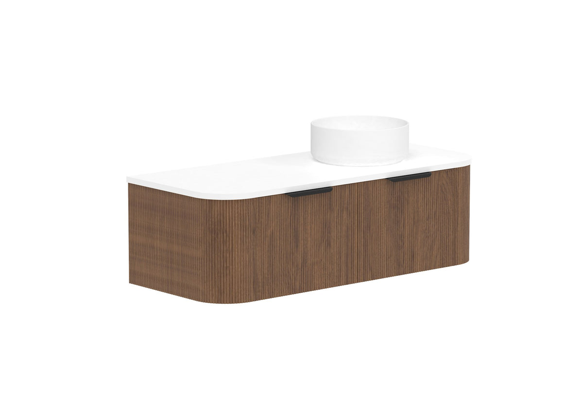 ADP Waverley Wall Hung Vanity 1200mm right offset bowl in Florentine Walnut