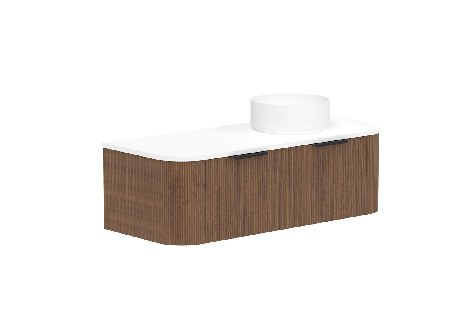 ADP Waverley Wall Hung Vanity 1200mm right offset bowl in Florentine Walnut