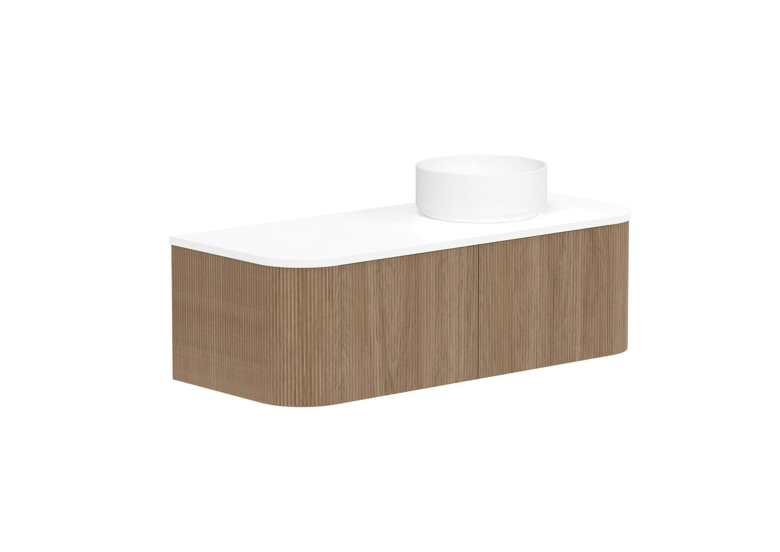 ADP Waverley Wall Hung Vanity 1200mm right offset bowl in Prime Oak