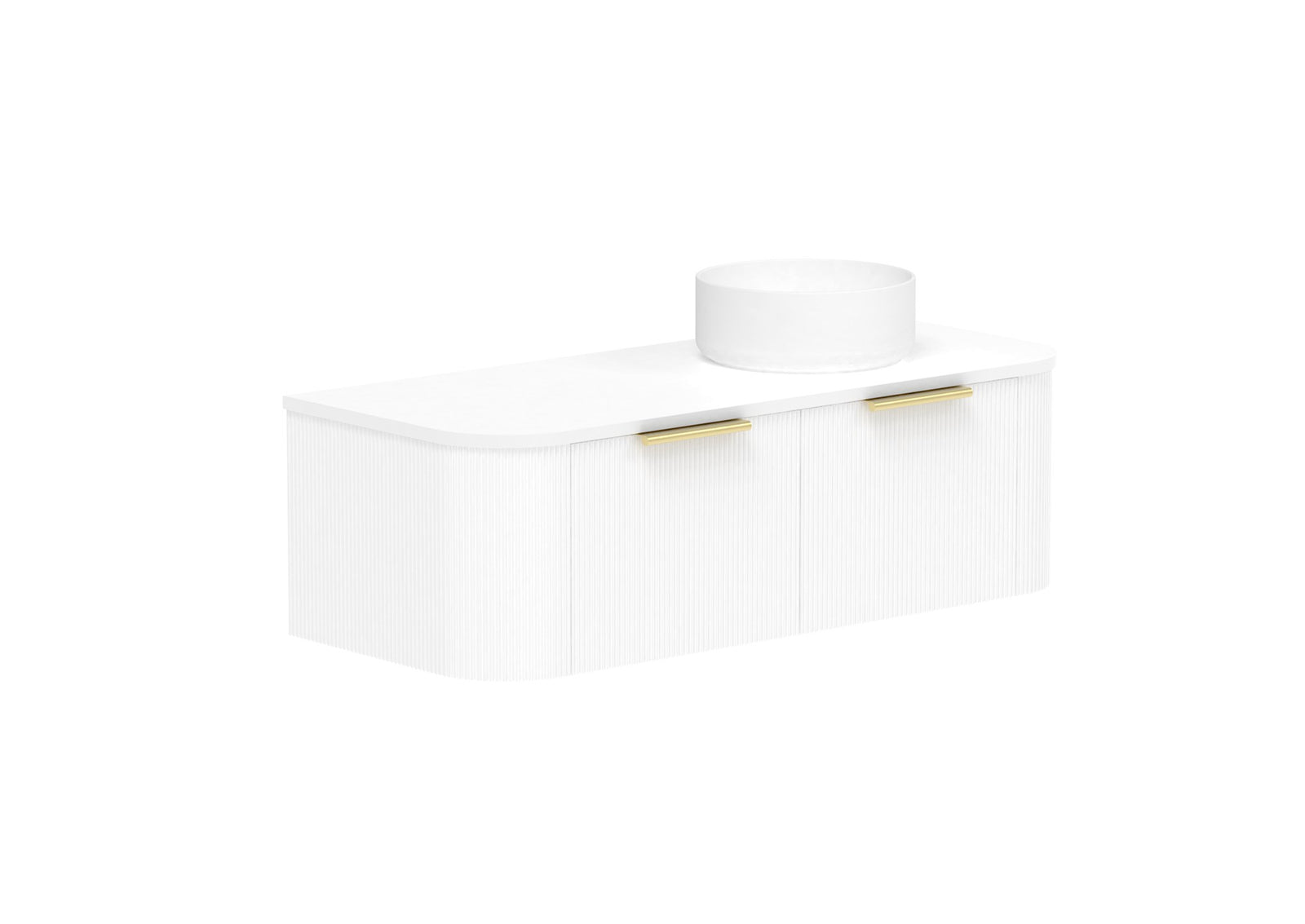 ADP Waverley Wall Hung Vanity 1200mm right offset bowl in Ultra White