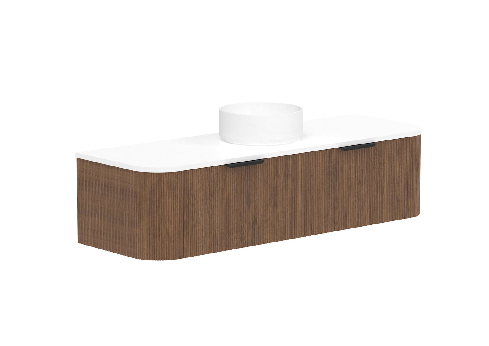 ADP Waverley Wall Hung Vanity 1500mm centre bowl in Florentine Walnut
