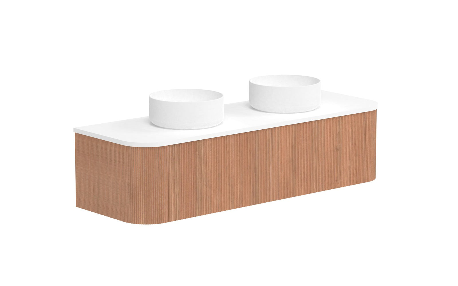 ADP Waverley Wall Hung Vanity 1500mm double bowl in Tasmanian Oak