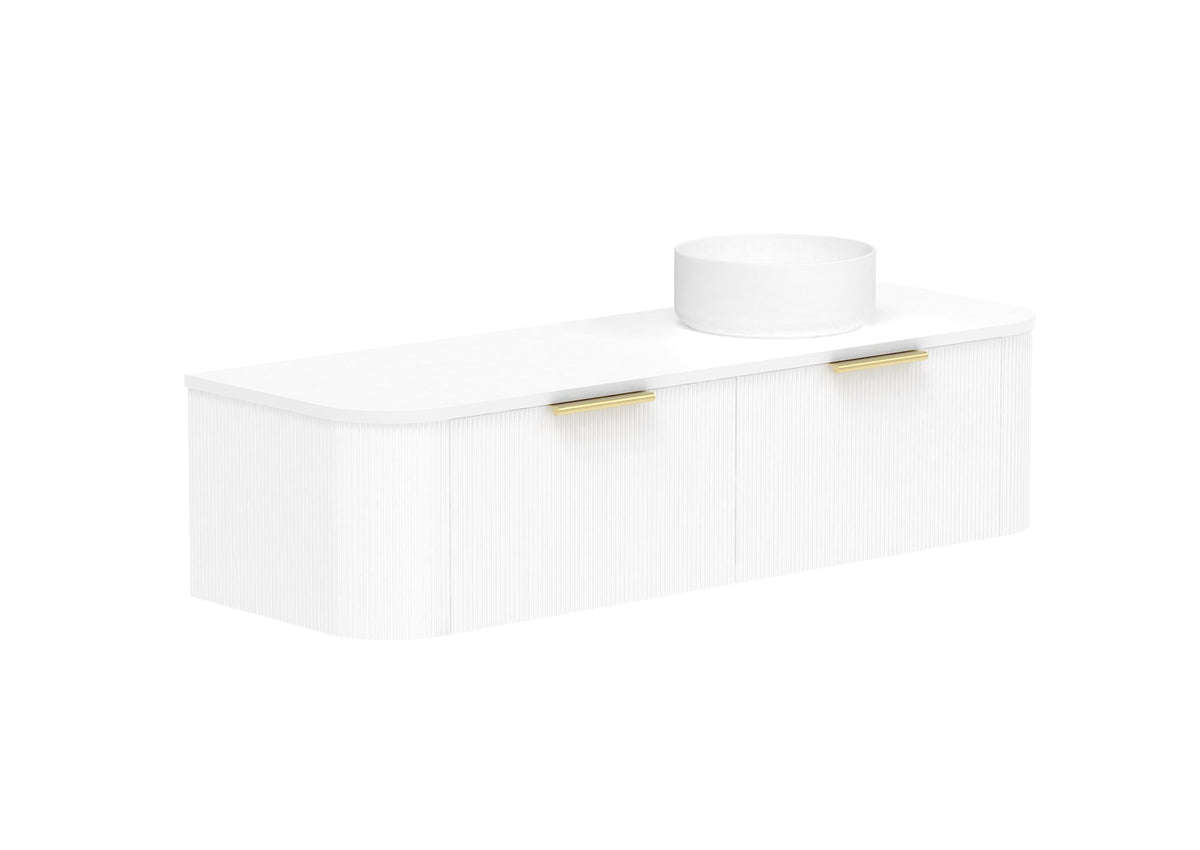 ADP Waverley Wall Hung Vanity 1500mm right offset bowl in Ultra White
