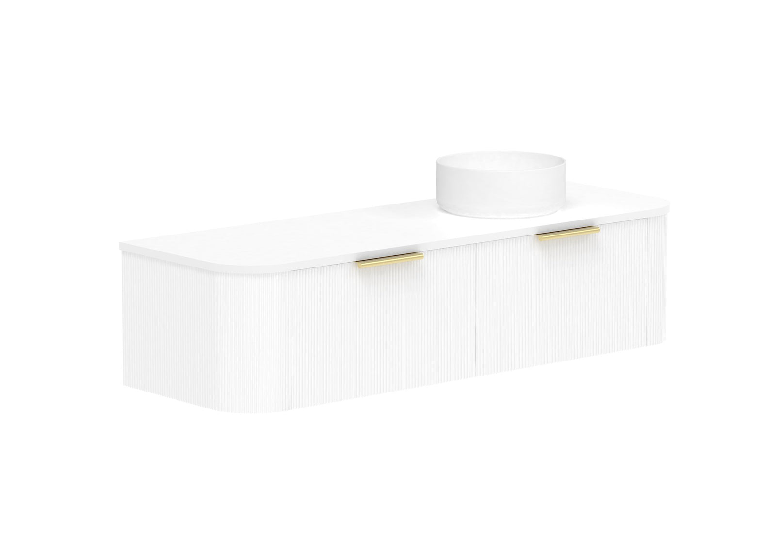 ADP Waverley Wall Hung Vanity 1500mm right offset bowl in Ultra White