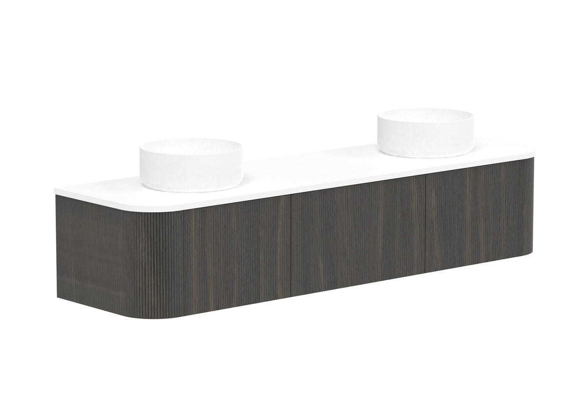 ADP Waverley Wall Hung Vanity 1800mm double bowl in Bottega Oak