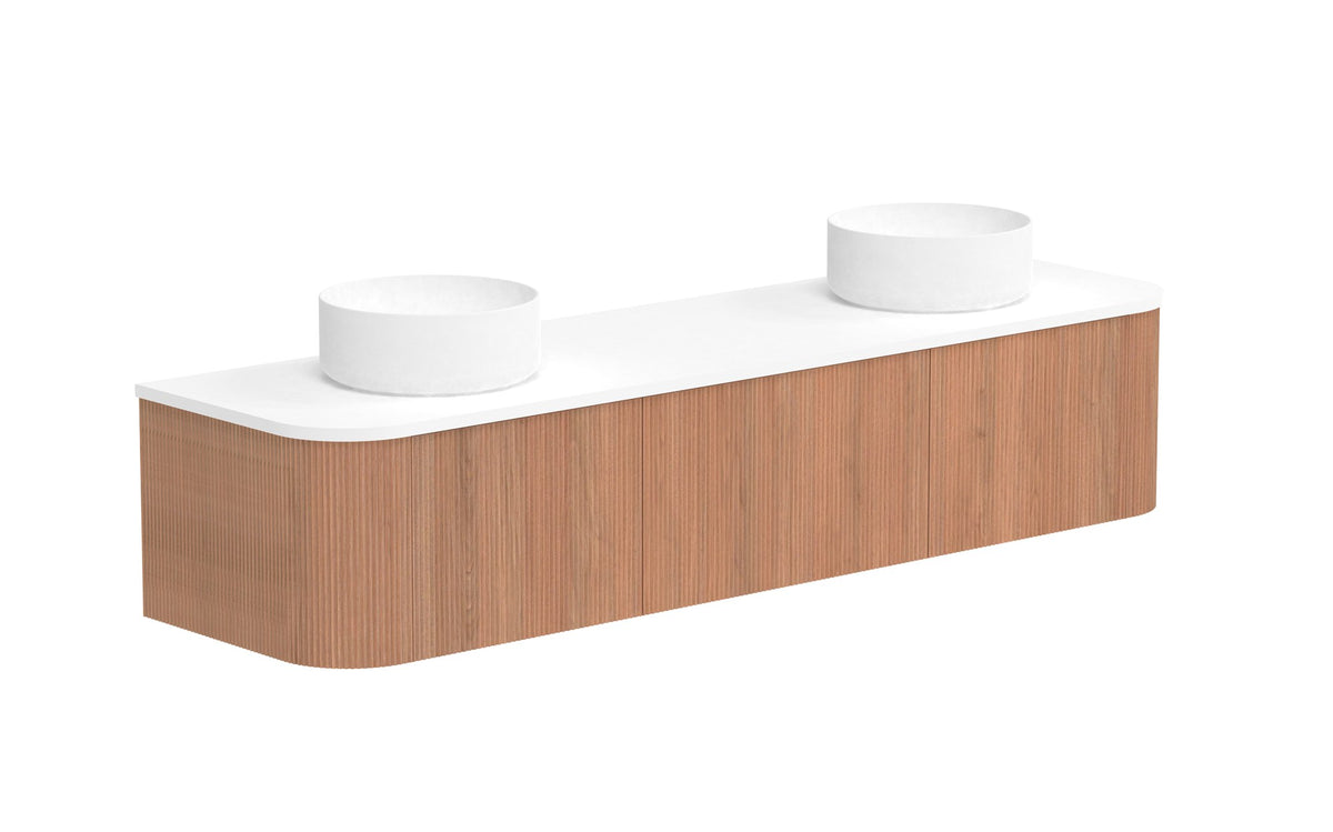 ADP Waverley Wall Hung Vanity 1800mm double bowl in Tasmanian Oak