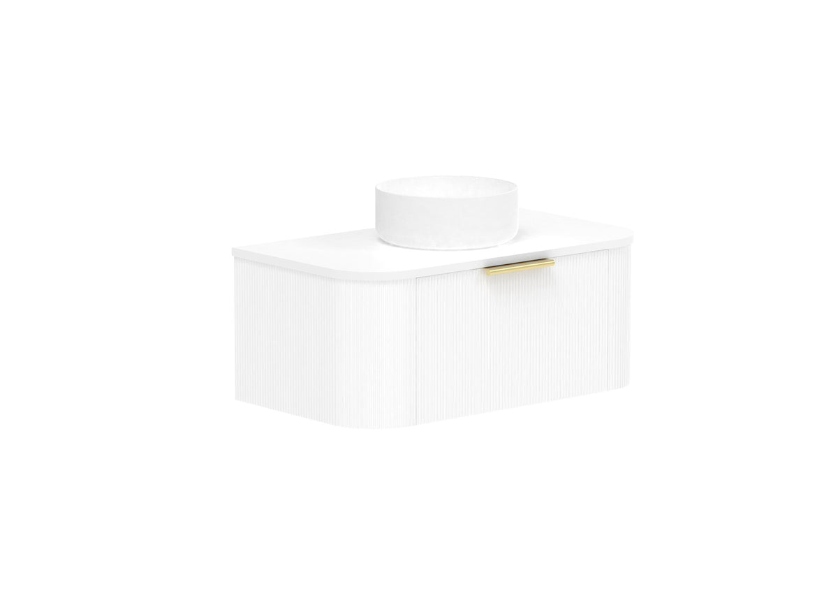 ADP Waverley Wall Hung Vanity 900mm centre bowl in Ultra White