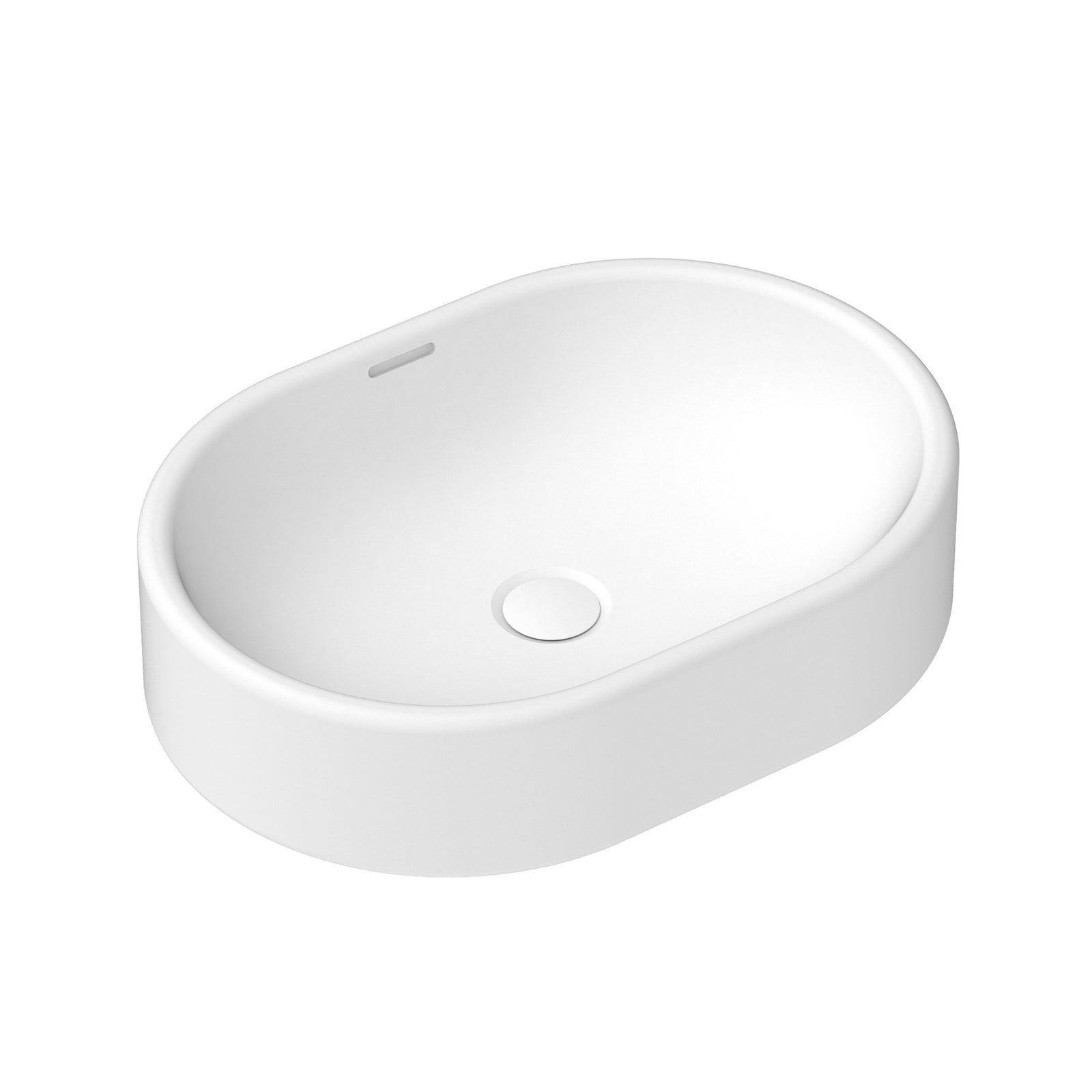 ADP Werri Basin in Matte White, overflow detail
