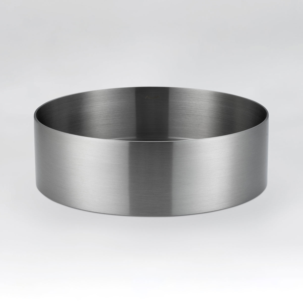 ALIA brushed silver above-counter basin featuring high-quality stainless steel for stylish, easy-to-maintain sinks.