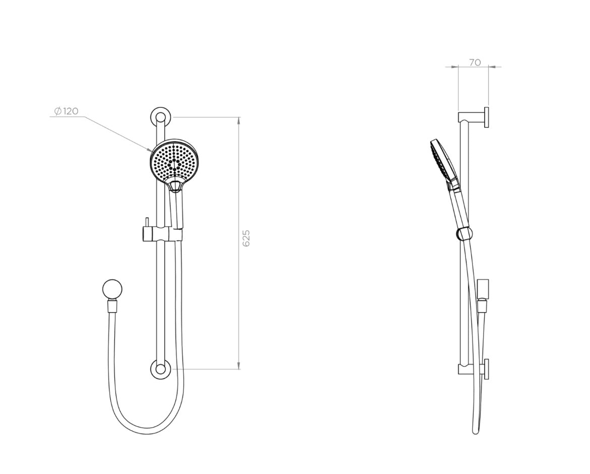 Arcisan Fusion Air Handshower Shower Set with Venn Slide Rail Set