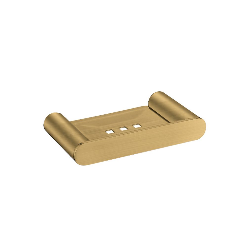 Esperia Solid Brass Brushed Yellow Gold Soap Dish