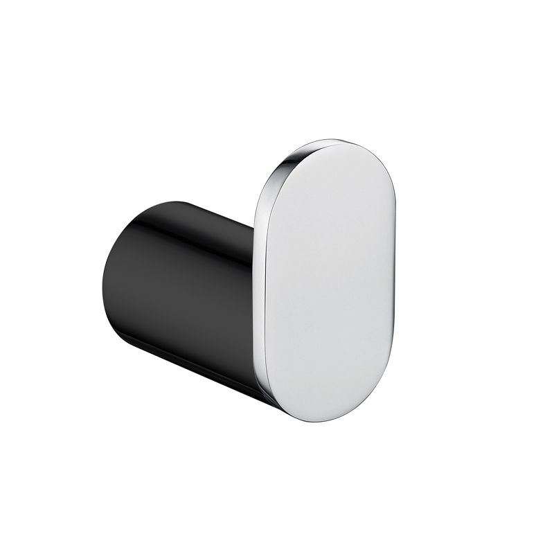 Esperia Black &amp; Chrome Round Robe Hook