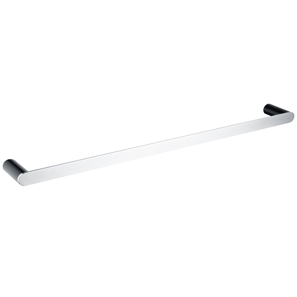 Esperia Matte Black &amp; Chrome Single Towel Rail 800mm